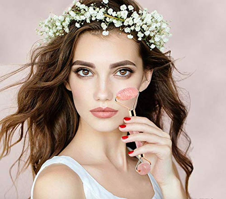 Rose Quartz Textured Facial Roller