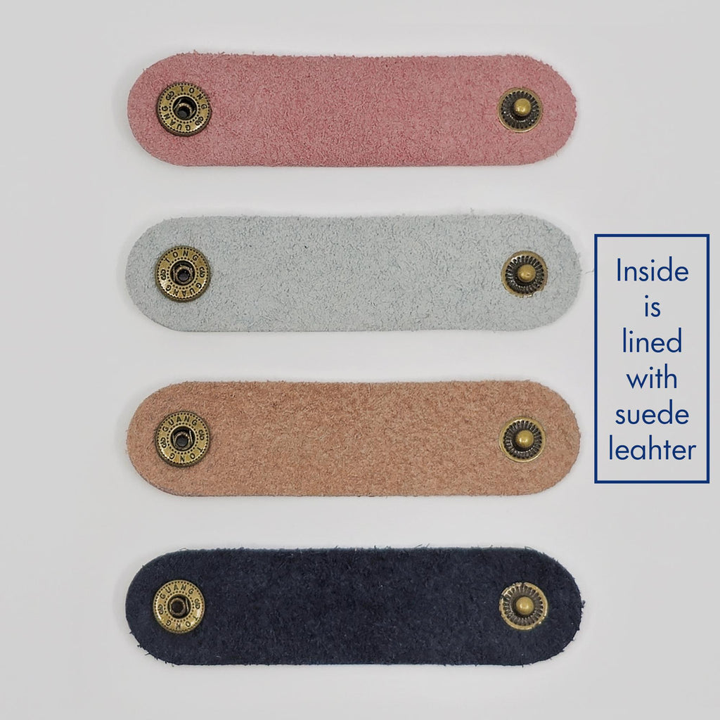 Leather Cable Organizer with Snap Closure