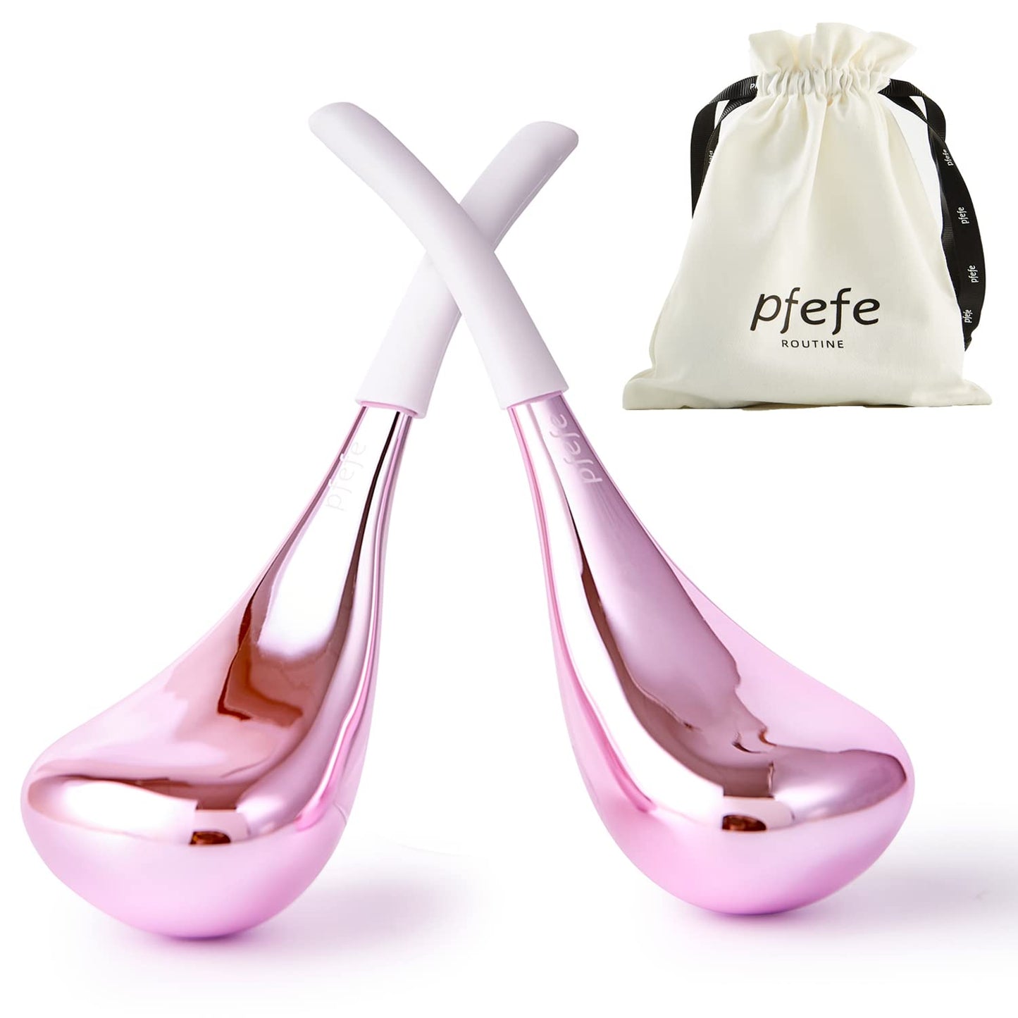 Ice Globes Facial Skin Care Tools for Women Face Eyes, Stainless Steel Face Beauty Cryo Sticks for Girls Ladies, Esthetician Supplies Cooling Spa Globes Cold Roller with Storage Case