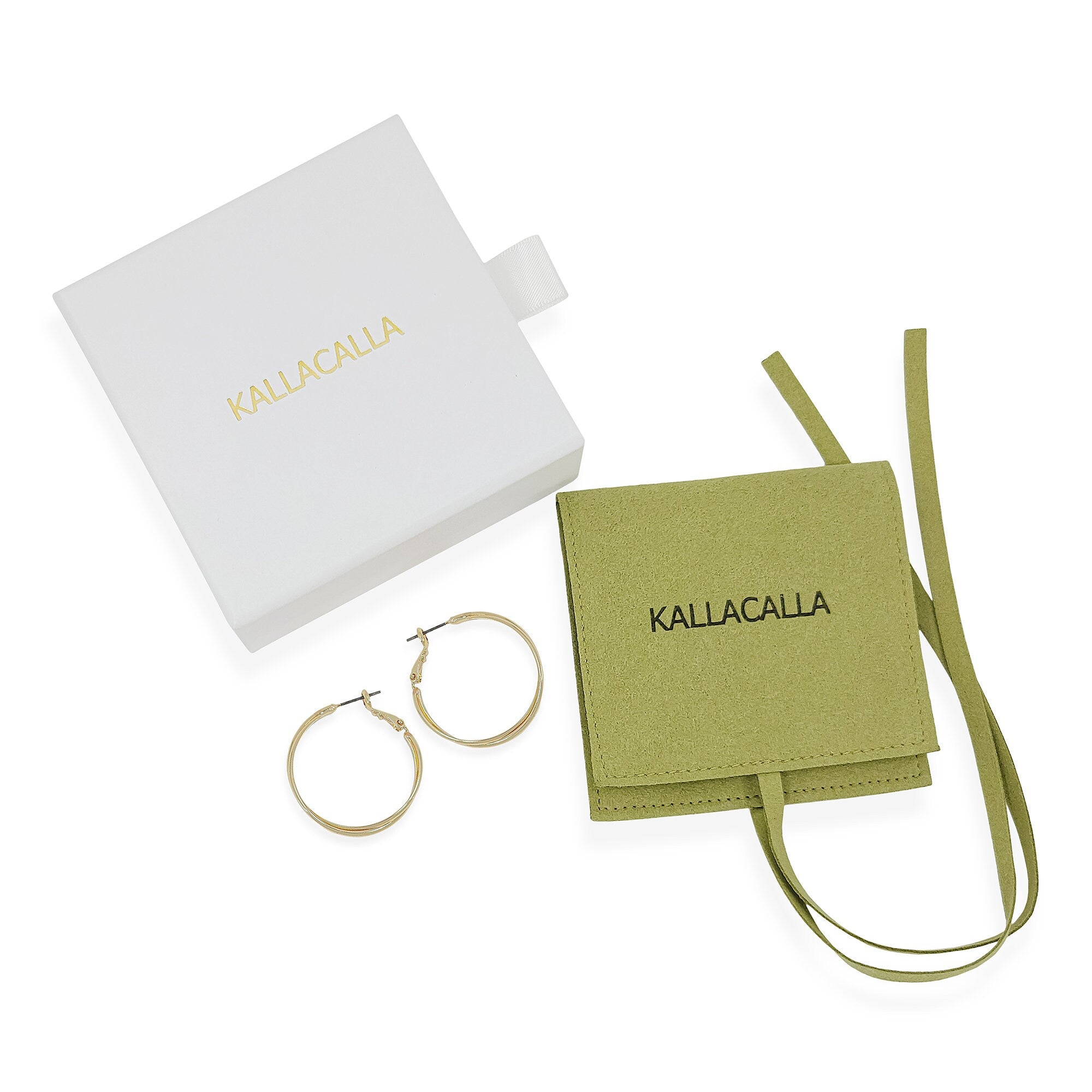 Minimalist Gold Plated 30mm Hoop Earrings