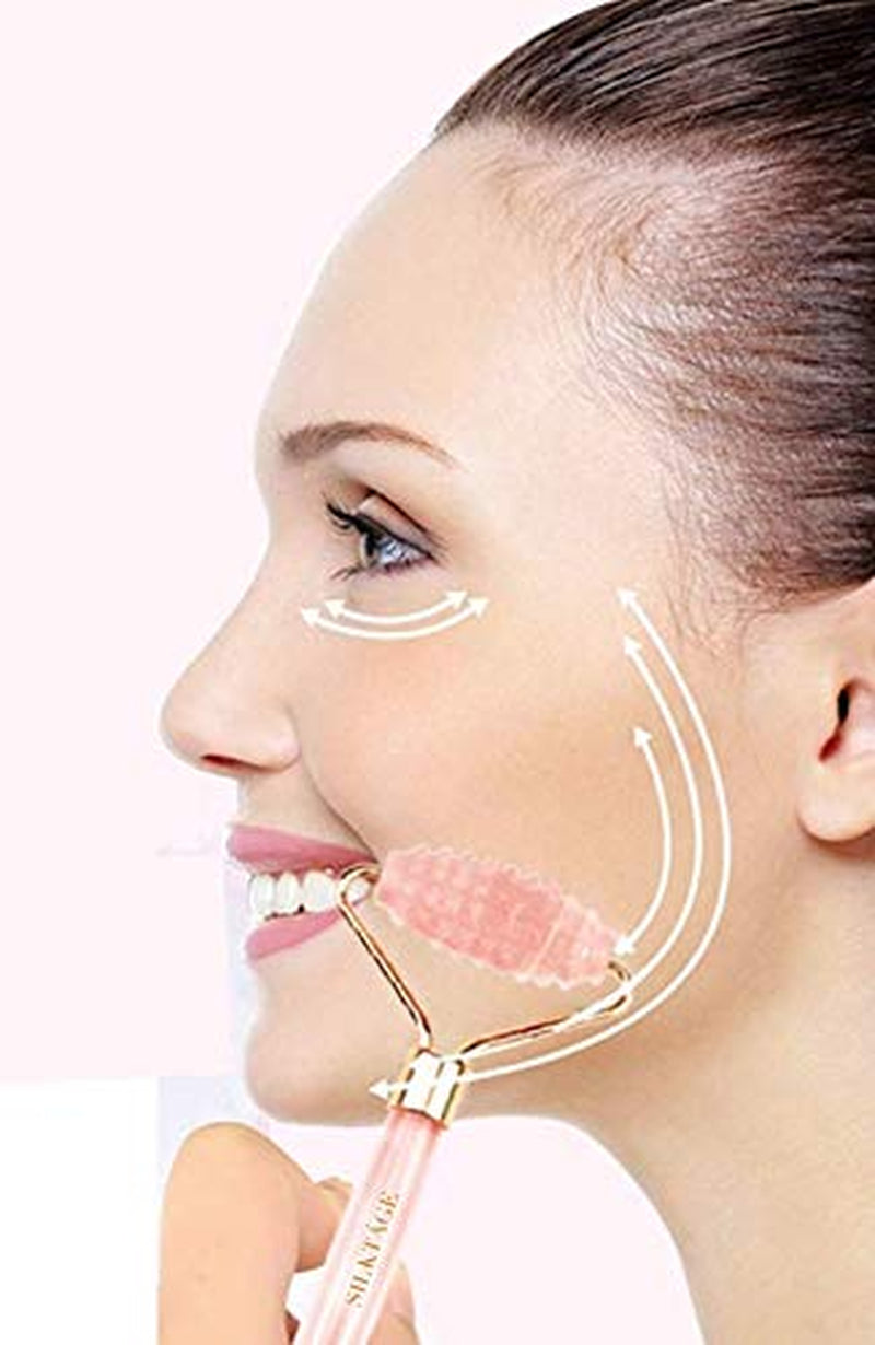 Rose Quartz Textured Facial Roller