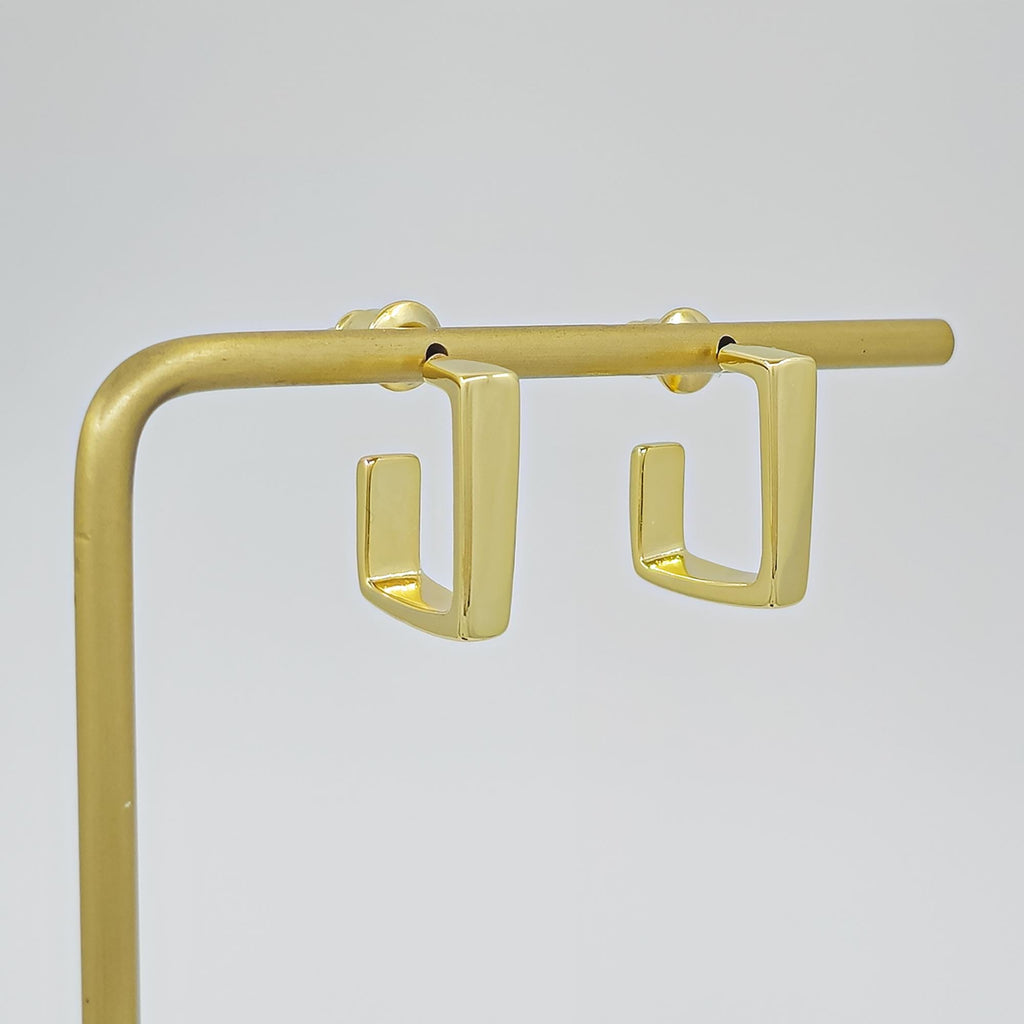 Minimalist 18K Gold Plated Square Hoop Earrings