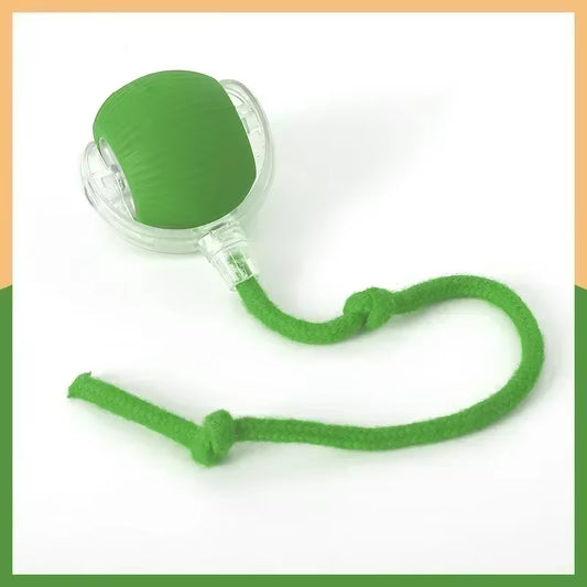 Interactive Rechargeable Dog and Cat Toy – Electric Rolling Ball with Fake Tail for Pets, Automatic Play and Entertainment