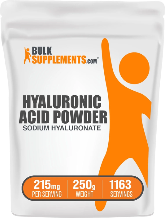 Bulksupplements Hyaluronic Acid Powder - 215Mg per Serving - 250 Grams (8.8 Oz) - 1163 Servings