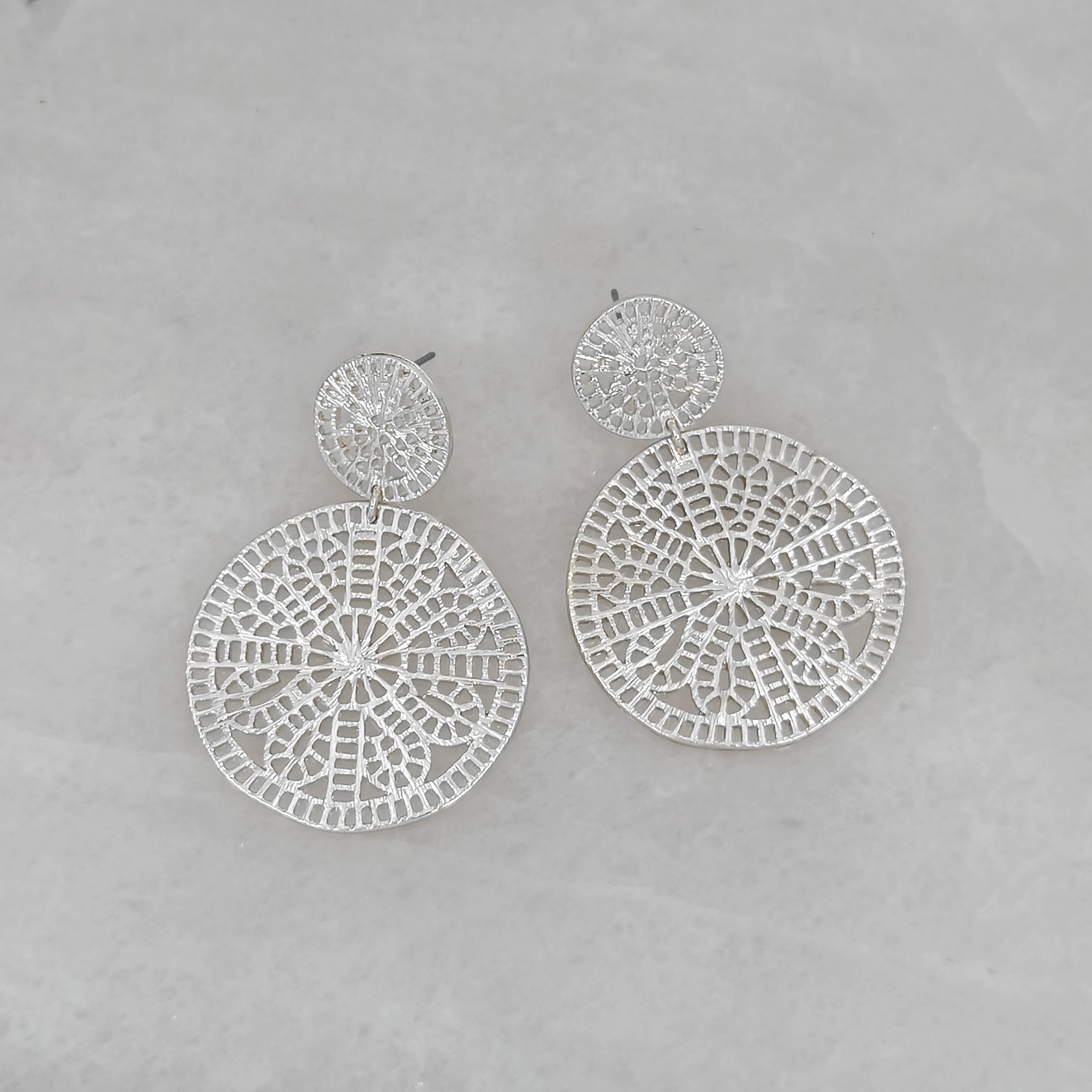 Gold Filigree Dangle Earrings