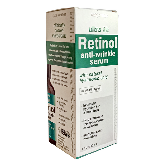 Ultra Lift Retinol Anti-Wrinkle Serum with Hyaluronic Acid – 1 FL OZ | Natural, Firming Formula for Wrinkle Reduction and Skin Rejuvenation