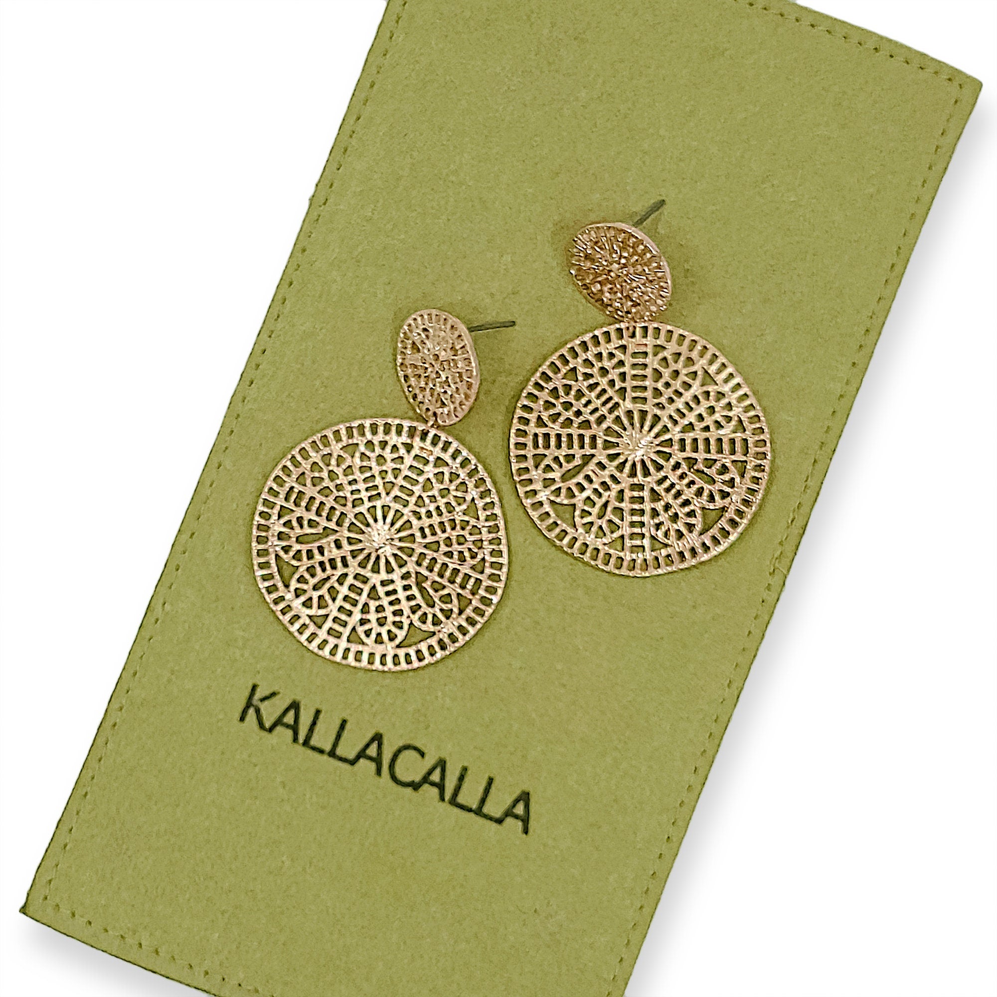 Gold Filigree Dangle Earrings