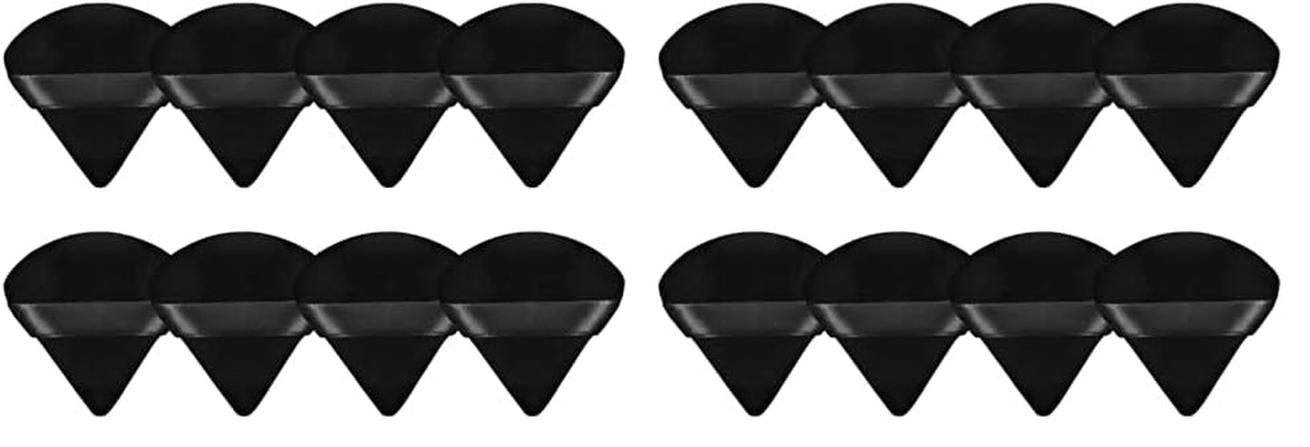 8-Piece Triangle Powder Puff Set – Soft Velour Makeup Sponges for Foundation Blending & Beauty Application
