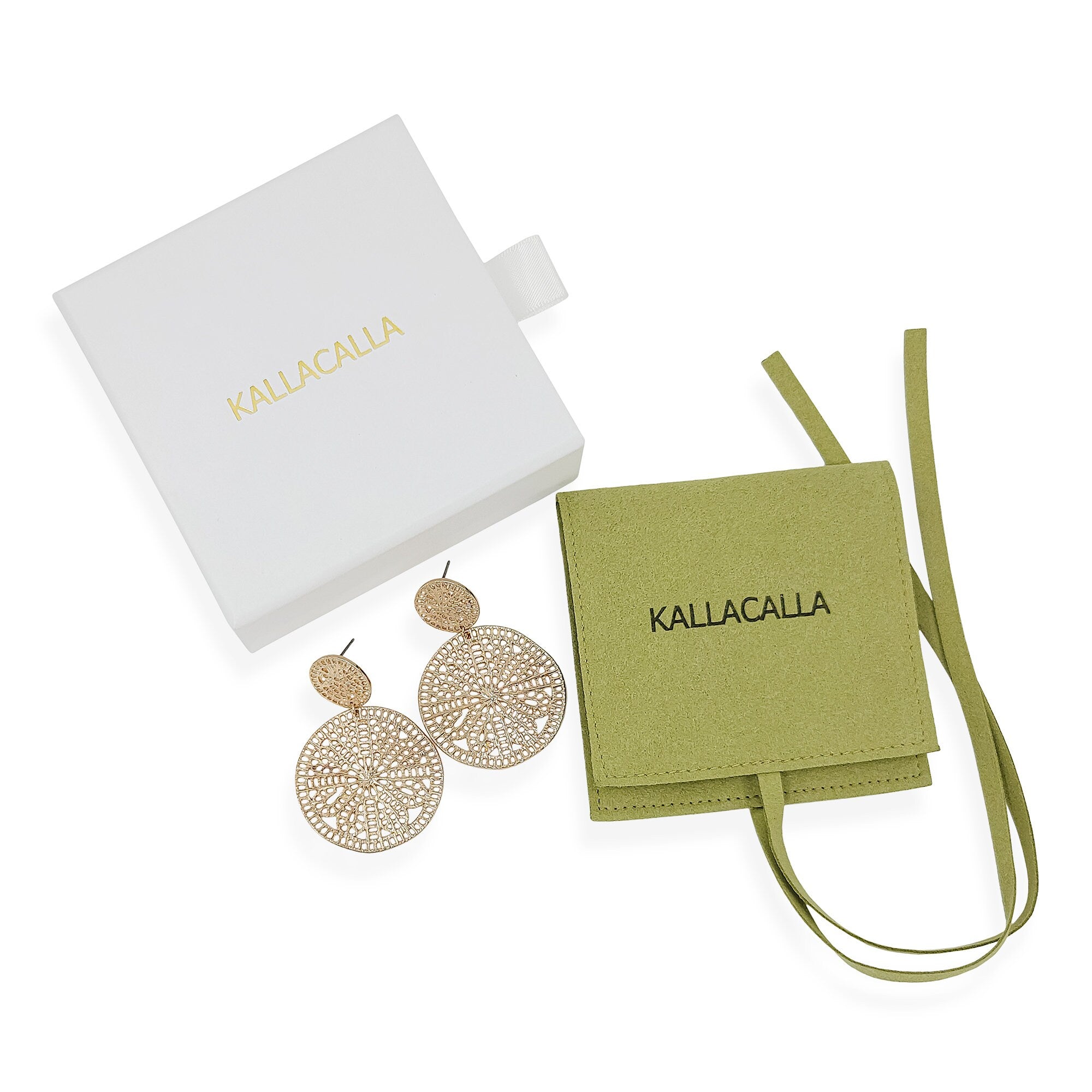 Gold Filigree Dangle Earrings